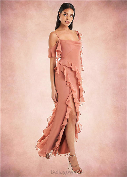 Amirah Francesca Copper Ruffle Gown Atelier Dresses | Azazie DNP0022878