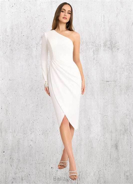 Vicky Kensie White One Shoulder Midi Dress Atelier Dresses | Azazie DNP0022883