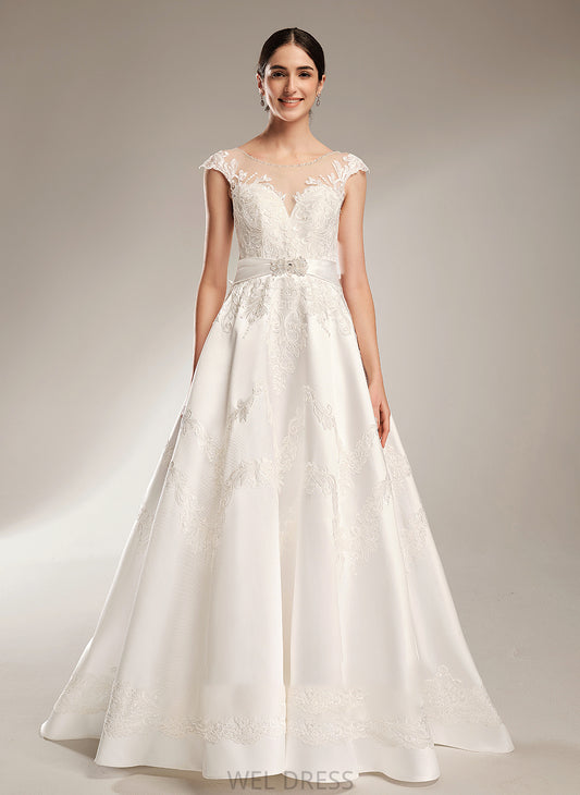 Scoop Wedding With Train Neck Chapel Sequins Ball-Gown/Princess Wedding Dresses Dress Nora Beading