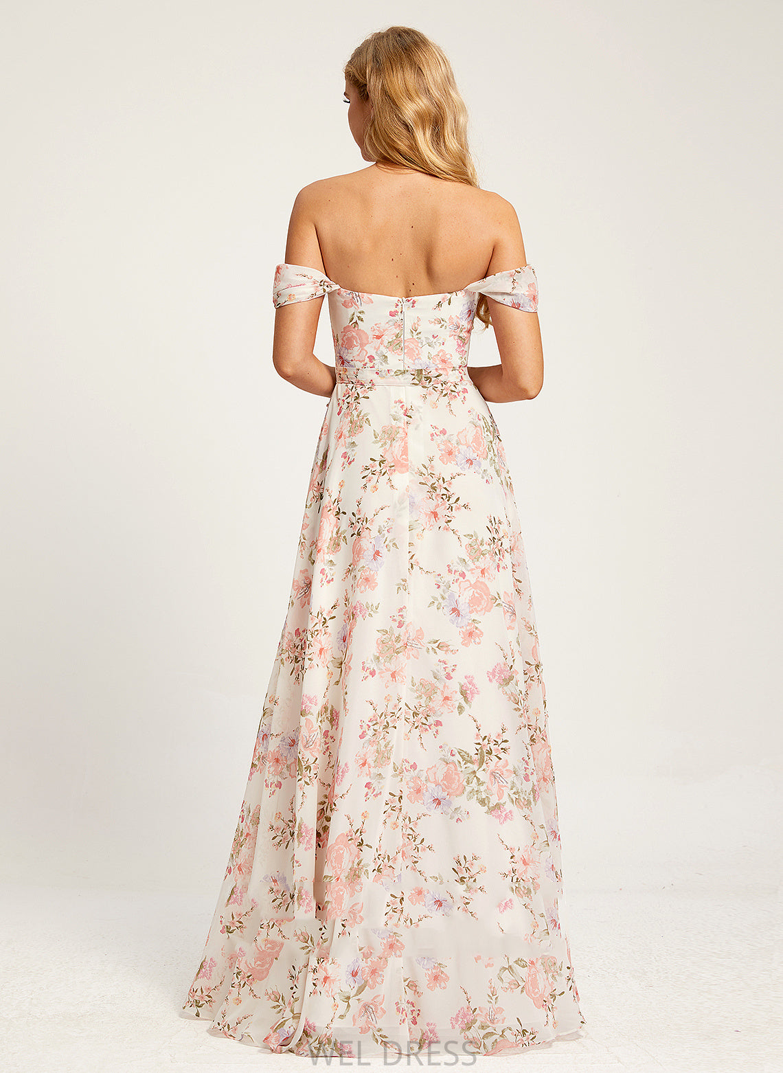 Length Neckline Silhouette Embellishment A-Line Off-the-Shoulder SplitFront Floor-Length Fabric Krista Sleeveless Scoop Bridesmaid Dresses