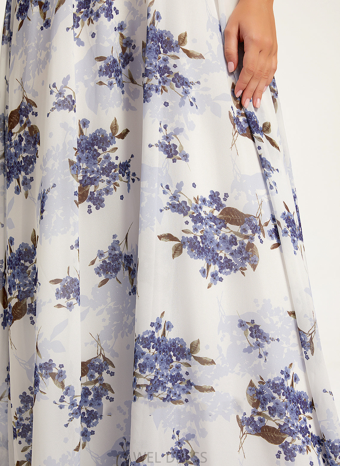 Fabric Sequins Pleated Floor-Length Silhouette V-neck Length Neckline A-Line Embellishment Janelle A-Line/Princess Bridesmaid Dresses